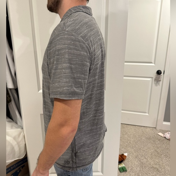 XL Marled Heather Gray Short Sleeve Polo - Picture 2 of 4